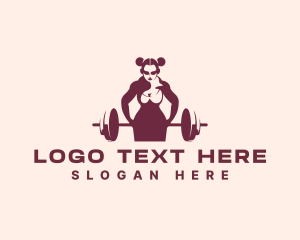 Physical - Strong Feminine Bodybuilder logo design