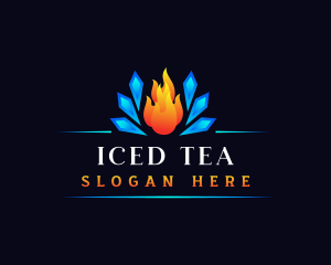 HVAC Ice Flame logo design