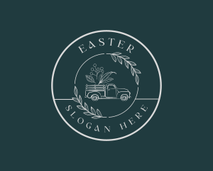 Rustic - Floral Truck Vechicle logo design