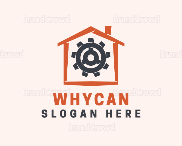 Residential House Gear Logo