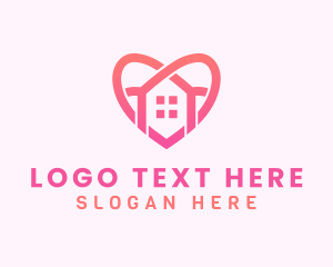 Pink - Love Home Realtor logo design