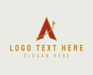 Brand - Professional Arrow Spearhead Letter A logo design
