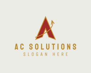 Professional Arrow Spearhead Letter A logo design