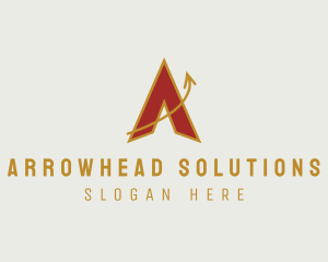 Professional Arrow Spearhead Letter A logo design