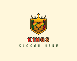 Reggae Lion Crown logo design