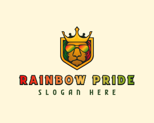 Reggae Lion Crown logo design