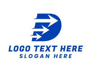 Air Freight - Fast Arrow Letter D logo design
