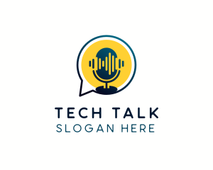 Microphone Talk Podcast logo design