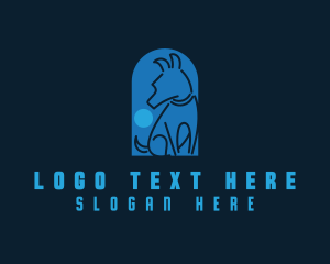 Blue - Dog Ball Arch logo design