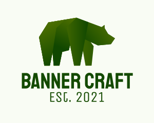 Grizzly Bear Origami logo design