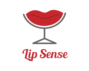 Lip - Red Lips logo design