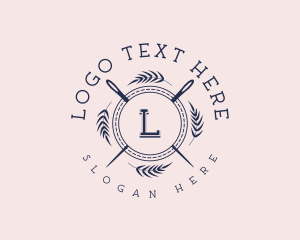 Needle - Seamstress Needle Stitch logo design