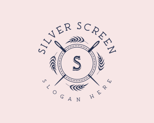 Seamstress Needle Stitch Logo