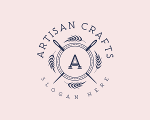 Crafts - Seamstress Needle Stitch logo design