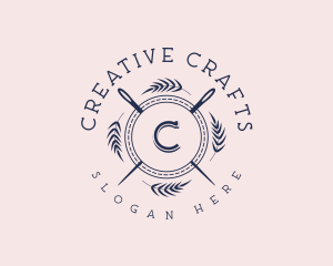 Crafts - Seamstress Needle Stitch logo design