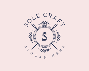 Seamstress Needle Stitch logo design