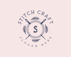 Seamstress Needle Stitch logo design