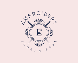 Seamstress Needle Stitch logo design