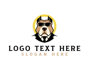 Security - Pit Bull Security Dog logo design