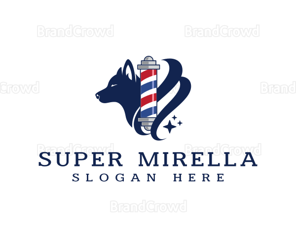 Dog Grooming Barber Logo