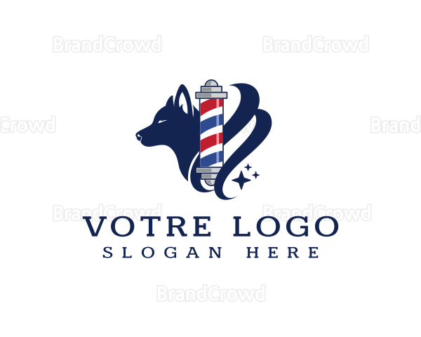 Dog Grooming Barber Logo