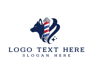Canine - Dog Grooming Barber logo design