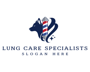 Dog Grooming Barber logo design