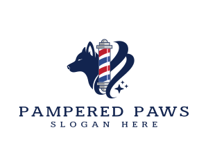 Grooming - Dog Grooming Barber logo design
