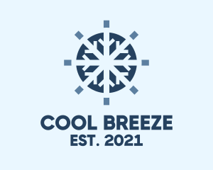 Refrigeration - Winter Ice Snowflake logo design