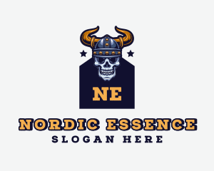 Nordic - Viking Skull Gaming logo design