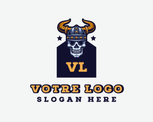 Skeleton - Viking Skull Gaming logo design