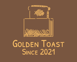 Toast - Yellow Bread Toaster logo design