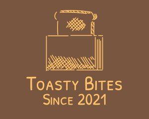 Toaster - Yellow Bread Toaster logo design