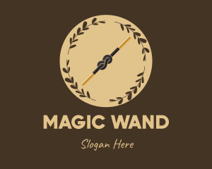 Wand - Magic Knot Wreath logo design