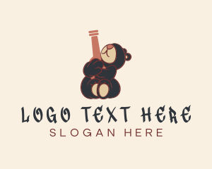 Winery - Bear Hug Beer Bottle logo design