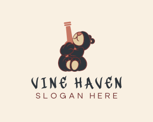 Bear Hug Beer Bottle logo design