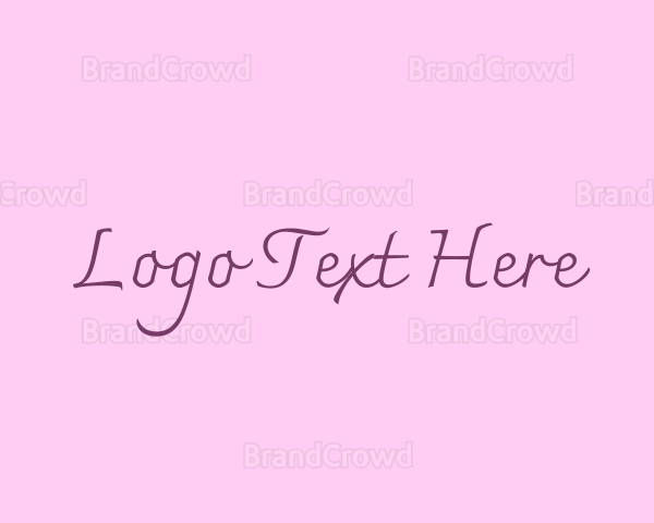 Fashion Cursive Wordmark Logo