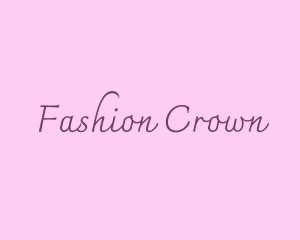 Fashion Cursive Wordmark logo design