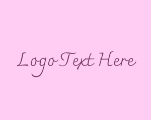 Handwritten - Fashion Cursive Wordmark logo design