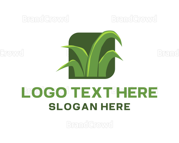 Green Grass Lawn Logo