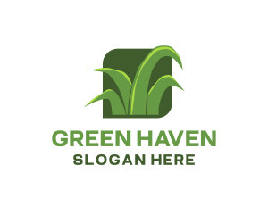 Green Grass Lawn logo design