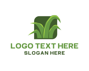 Landscaping - Green Grass Lawn logo design