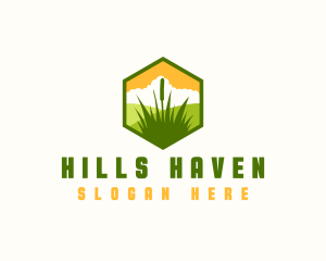 Grass Landscaping Maintenance logo design