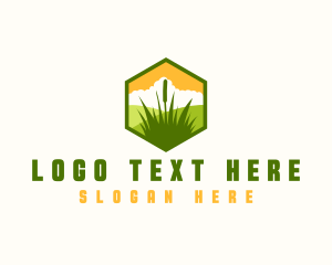 Yard - Grass Landscaping Maintenance logo design