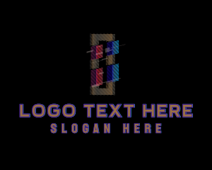 Screen - Gradient Glitch Letter I logo design