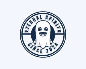 Happy Ghost Halloween logo design