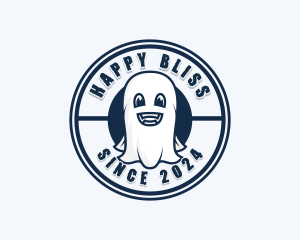 Happy Ghost Halloween logo design