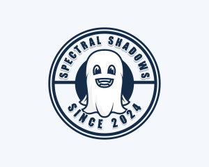 Happy Ghost Halloween logo design