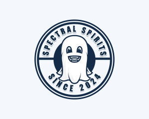 Happy Ghost Halloween logo design