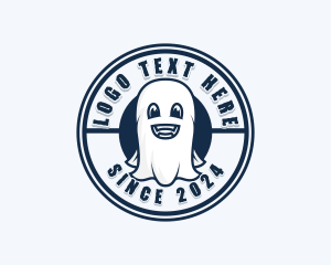 Happy Ghost Halloween logo design